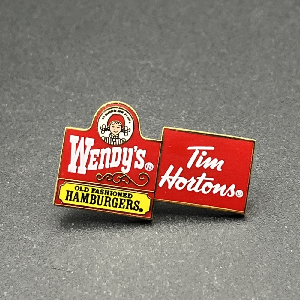 Wendy's Fast Food Restaurant Tim Horton's‎ Employee Lapel Hat Pin